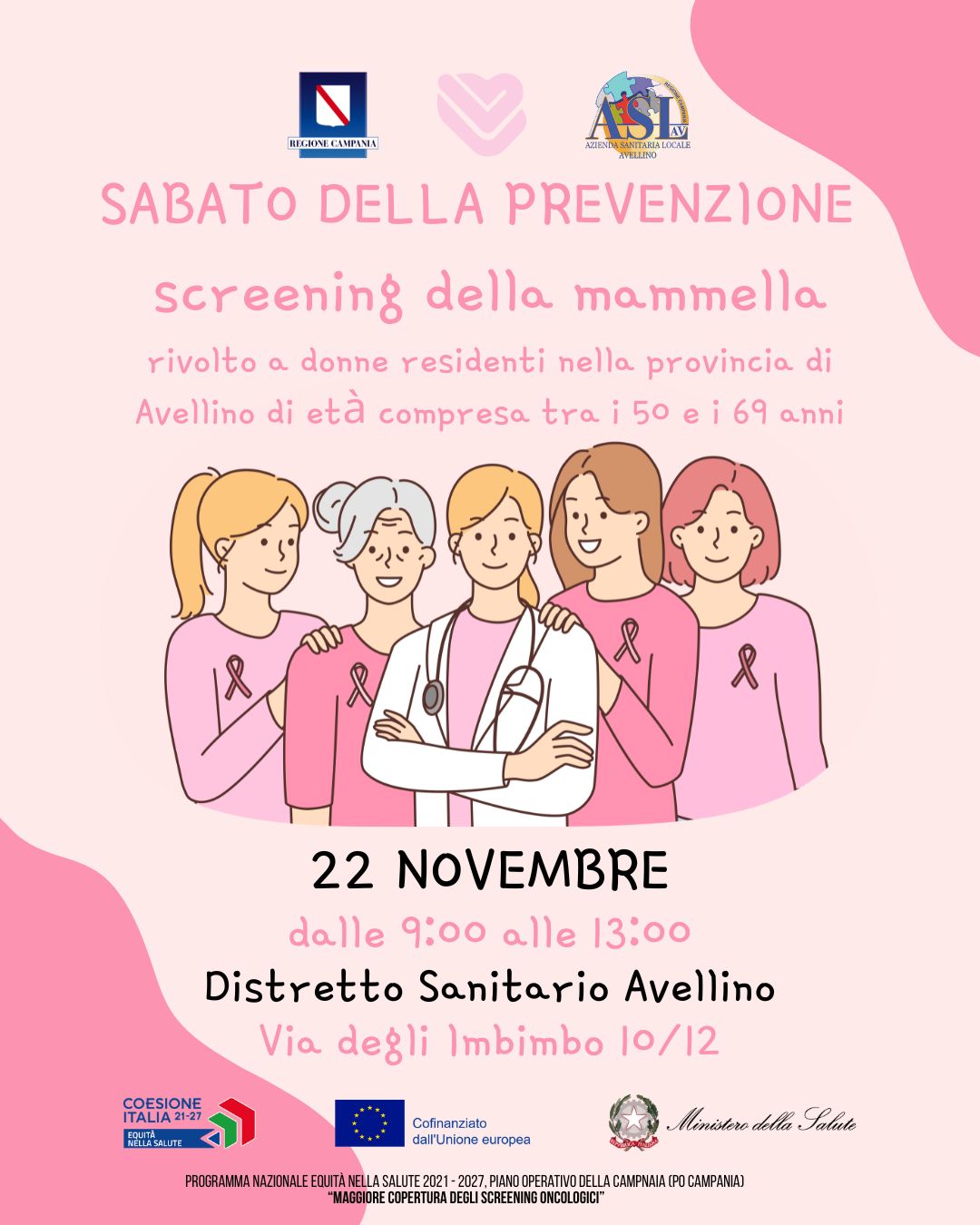 Nuovo appuntamento con il Sabato della Prevenzione oncologica dell’Asl di Avellino