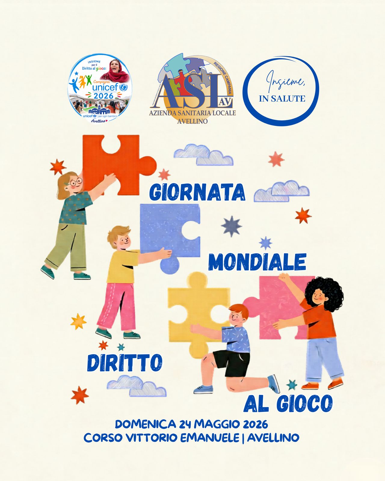 Diritto al Gioco: l’Asl Avellino al fianco di Unicef per la Giornata Mondiale dedicata ai più piccoli