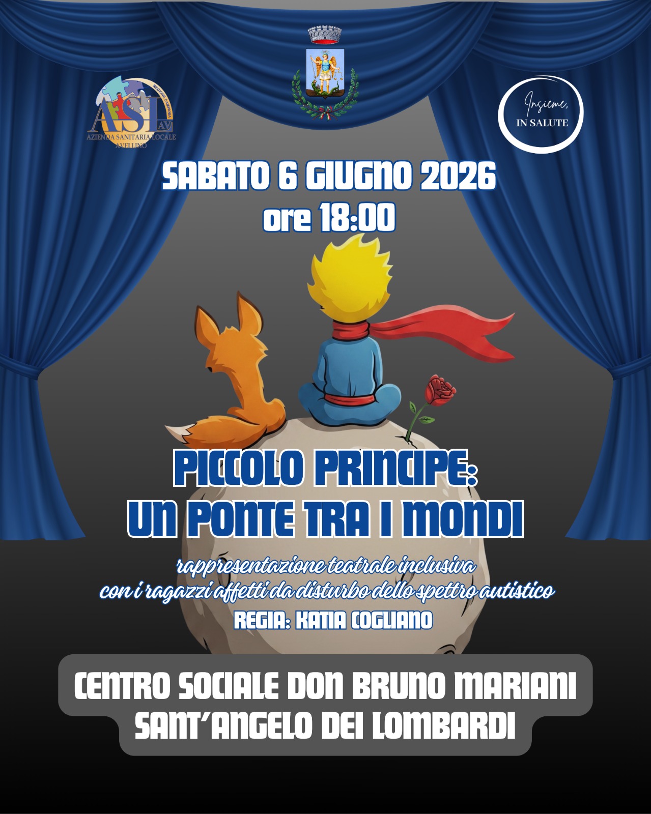  “Piccolo Principe: un ponte tra i mondi”. A Sant’Angelo dei Lombardi va in scena il teatro inclusivo del Progetto “Sipario”